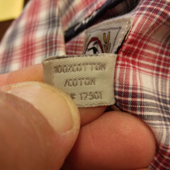 Cinch shirt mens M Medium red black plaid button western long sleeve rodeo - Picture 7 of 8